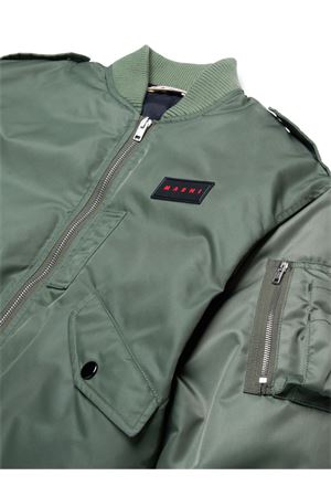 green polyamide bomber MARNI KIDS | M01207M00TG0M540